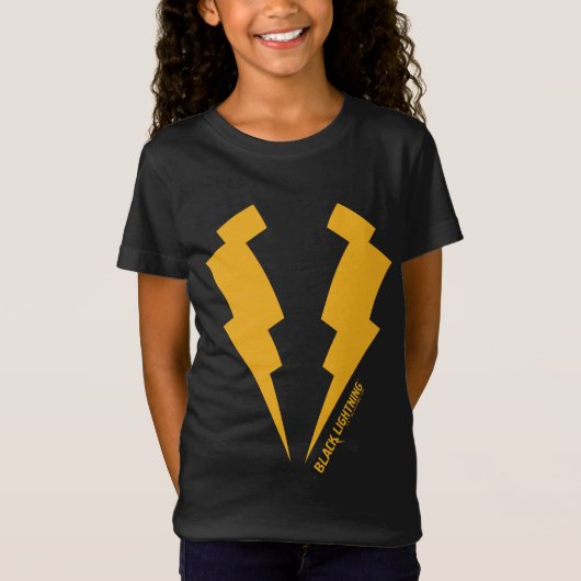 Zwarte Lightning Bolts Graphic T-shirt (Voorkant)