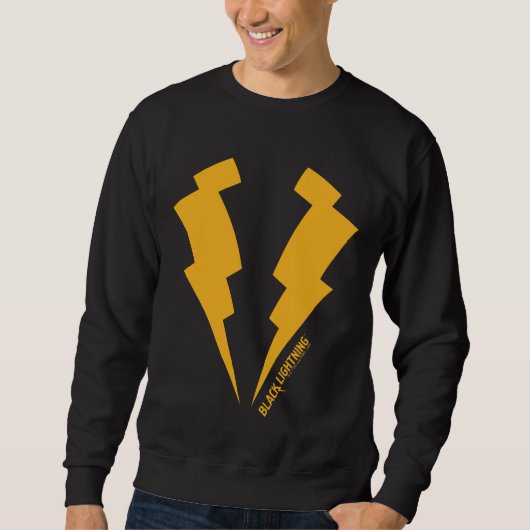 Zwarte Lightning Bolts Graphic Trui (Voorkant)