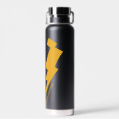 Zwarte Lightning Bolts Graphic Waterfles (Achterkant)