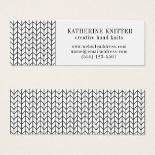 Zwarte lijn gebreid Mini Business Card II Visitekaartjes