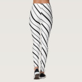 Zwarte Lijn Geometrie Eenvoudig Leggings (Achterkant)