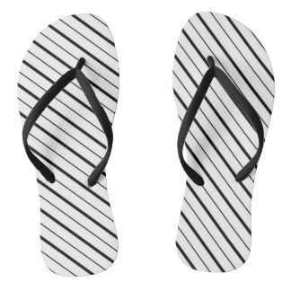 Zwarte Lijn Geometrie Eenvoudig Teenslippers