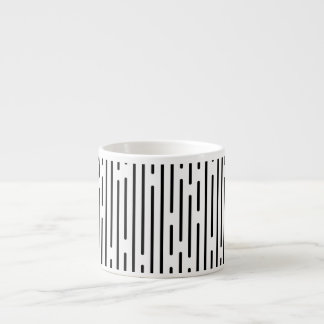 Zwarte Lijn Geometrisch Patroon Espresso Kop