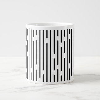 Zwarte Lijn Geometrisch Patroon Grote Koffiekop