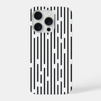 Zwarte Lijn Geometrisch Patroon iPhone 15 Pro Case