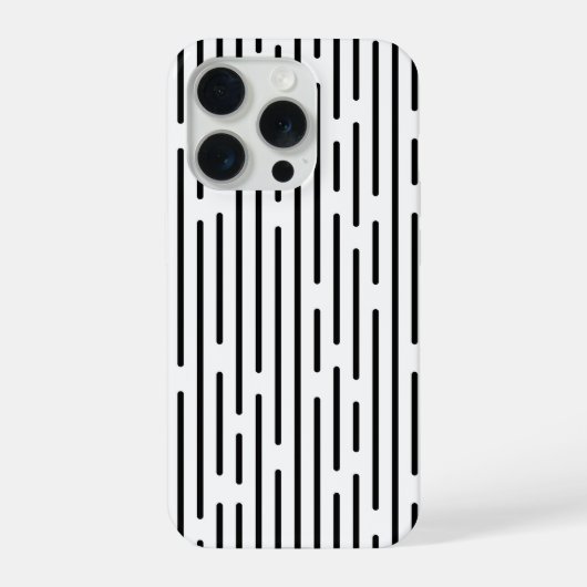 Zwarte Lijn Geometrisch Patroon iPhone Hoesje (Achterkant)