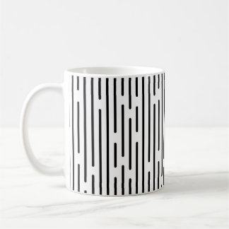 Zwarte Lijn Geometrisch Patroon Koffiemok