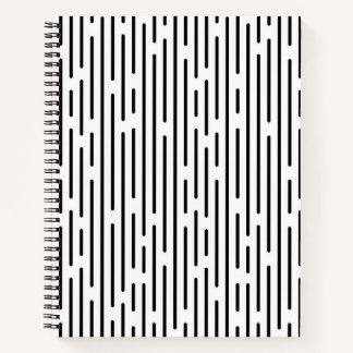 Zwarte Lijn Geometrisch Patroon Notitieboek