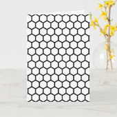Zwarte lijn Honeycomb bijenkast Hexagonal Patroon Kaart (Gele Bloem)