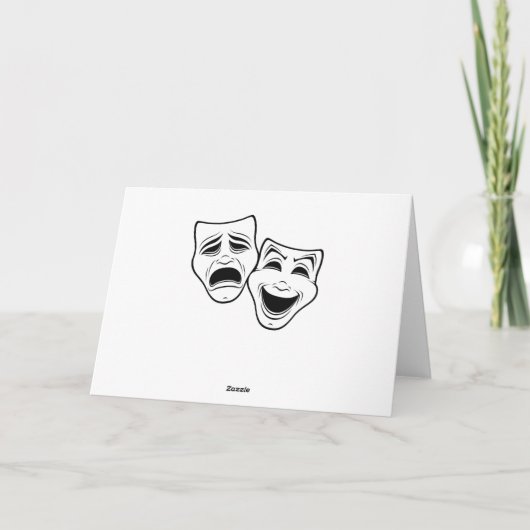 Zwarte lijn voor comedy- en tragedie-theater kaart (Achterkant)