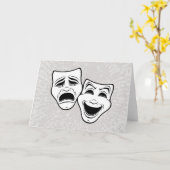 Zwarte lijn voor comedy- en tragedie-theater kaart (Gele Bloem)