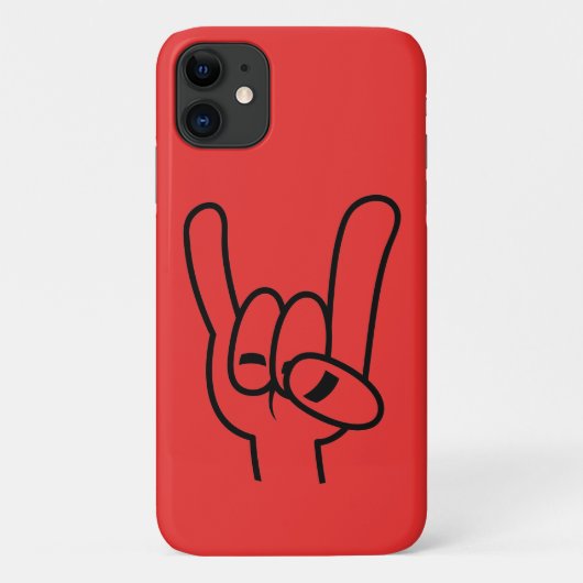 Zwarte lijn zware metalen duivel Case-Mate iPhone case (Achterkant)