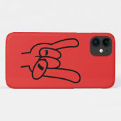 Zwarte lijn zware metalen duivel Case-Mate iPhone case (Achterkant (horizontaal))
