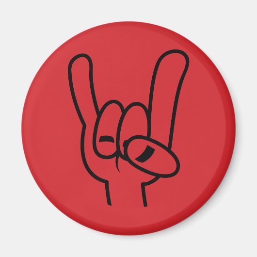 Zwarte lijn zware metalen duivel magneet (Voorkant)