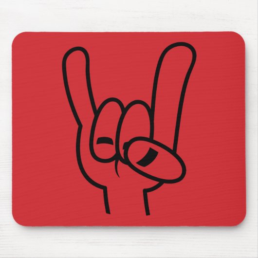 Zwarte lijn zware metalen duivel muismat (Voorkant)