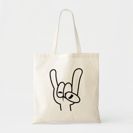 Zwarte lijn zware metalen duivel tote bag (Voorkant)