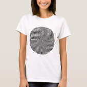 Zwarte lijncirkel t-shirt (Voorkant)