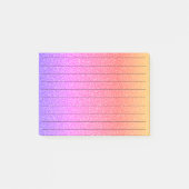 Zwarte lijnen Glittery PInk Paars Ombre Girly Post-it® Notes (Voorkant)