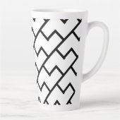 Zwarte lijnen Grote latte Mok (Rechts)