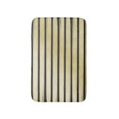 Zwarte lijnen op gouden achtergrond badmat (Voorkant Verticaal)