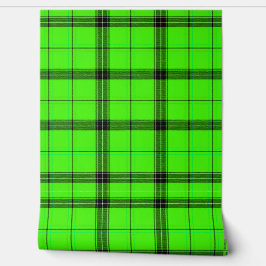 zwarte lijnen op groen geweven behang