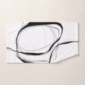 Zwarte lijnen op wit bad handdoek (Handdoek)