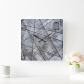 Zwarte lijnen witte grijze rechthoeken abstract vierkante klok (Huis)
