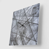 Zwarte lijnen witte grijze rechthoeken abstract vierkante klok (Hoek)