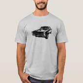 Zwarte lijnkunst '65 GTO t-shirt (Voorkant)