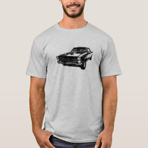 Zwarte lijnkunst '65 GTO t-shirt