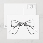 Zwarte lijnlint briefkaart (Voorkant / Achterkant)