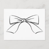 Zwarte lijnlint briefkaart (Voorkant)