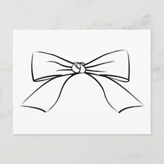 Zwarte lijnlint briefkaart (Voorkant)