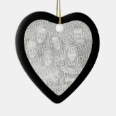 Zwarte lijst hart ornament (Rechts)