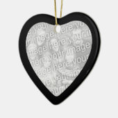 Zwarte lijst hart ornament (Links)