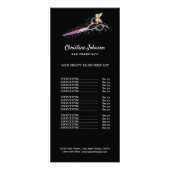 zwarte lijst met kleurrijke scharen reclamekaart (Voorkant)