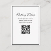 zwarte lijst QR-code trouwwebsite Informatiekaartje (Voorkant)