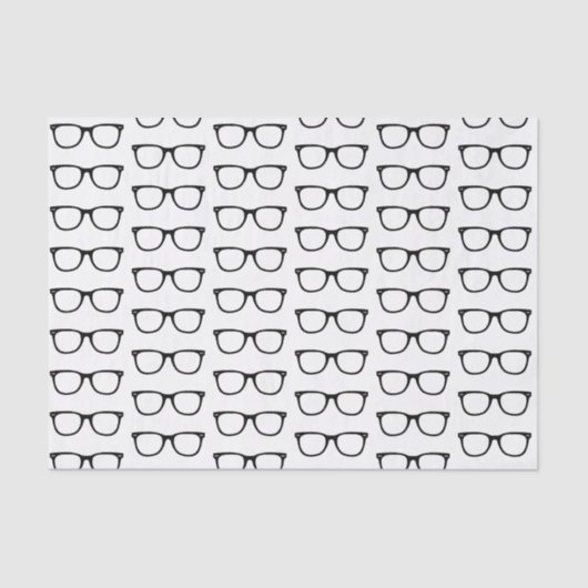 Zwarte Lijst Retro-bril Tissuepapier (Voorkant)