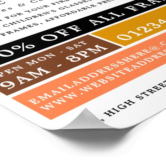 Zwarte Lijsten, Opticien, Technical Practitioner Poster (Hoek)