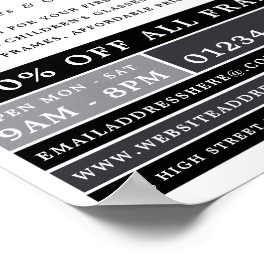 Zwarte Lijsten, Opticien, Technical Practitioner Poster (Hoek)