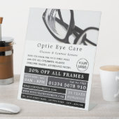 Zwarte Lijsten, Opticien, Technical Practitioner Reclamebord Met Voetstuk (Insitu)