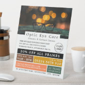 Zwarte Lijsten, Opticien, Technical Practitioner Reclamebord Met Voetstuk (Insitu)