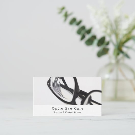 Zwarte Lijsten, Opticien, Technical Practitioner Visitekaartje (Staand voorkant)