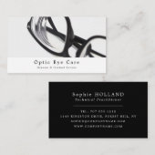 Zwarte Lijsten, Opticien, Technical Practitioner Visitekaartje (Voorkant / Achterkant)