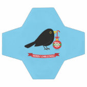 Zwarte Lijster Met Een Kerstbal Voetbal (Enkel)
