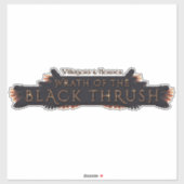 Zwarte lijster sticker (Vel)