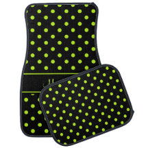 Zwarte Lime Groene Polka Dot Patroon Gepersonalise