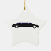 Zwarte Limo Keramisch Ornament (Voorkant)