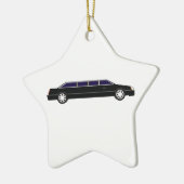 Zwarte Limo Keramisch Ornament (Links)
