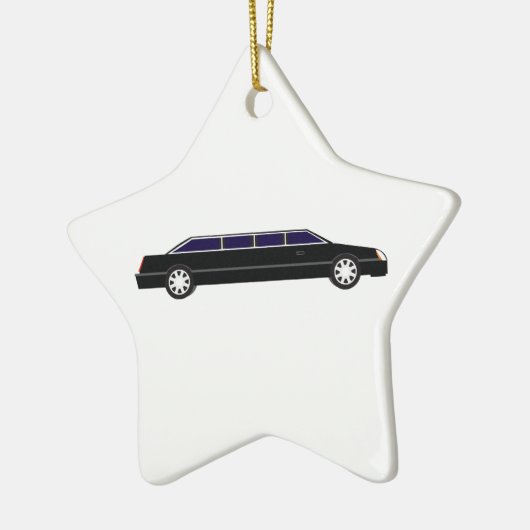 Zwarte Limo Keramisch Ornament (Links)